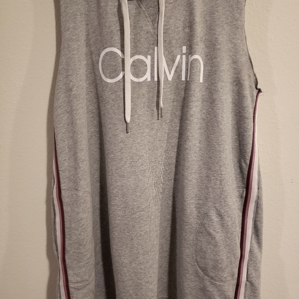 Calvin Klein Performance Cut Off Hoodie Dress